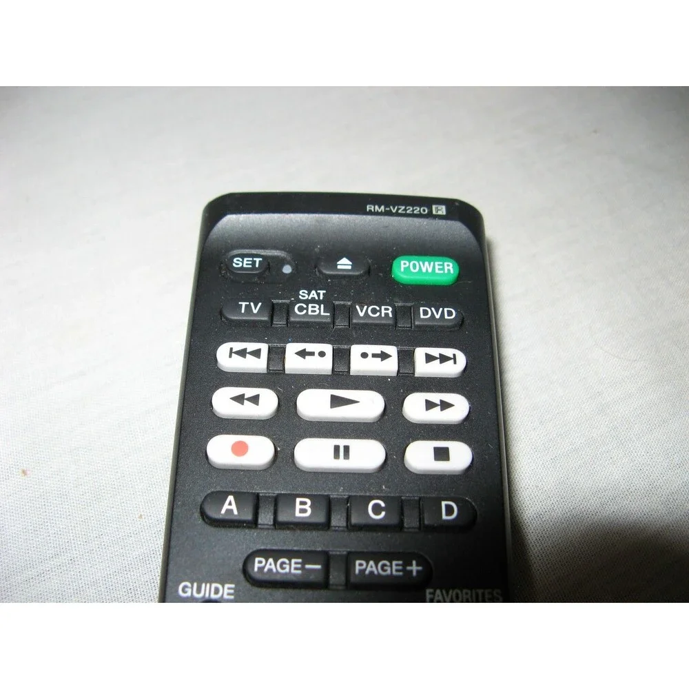 Original Sony RM-VZ220 4 Device SAT TV Cable VCR DVD Black Remote Control